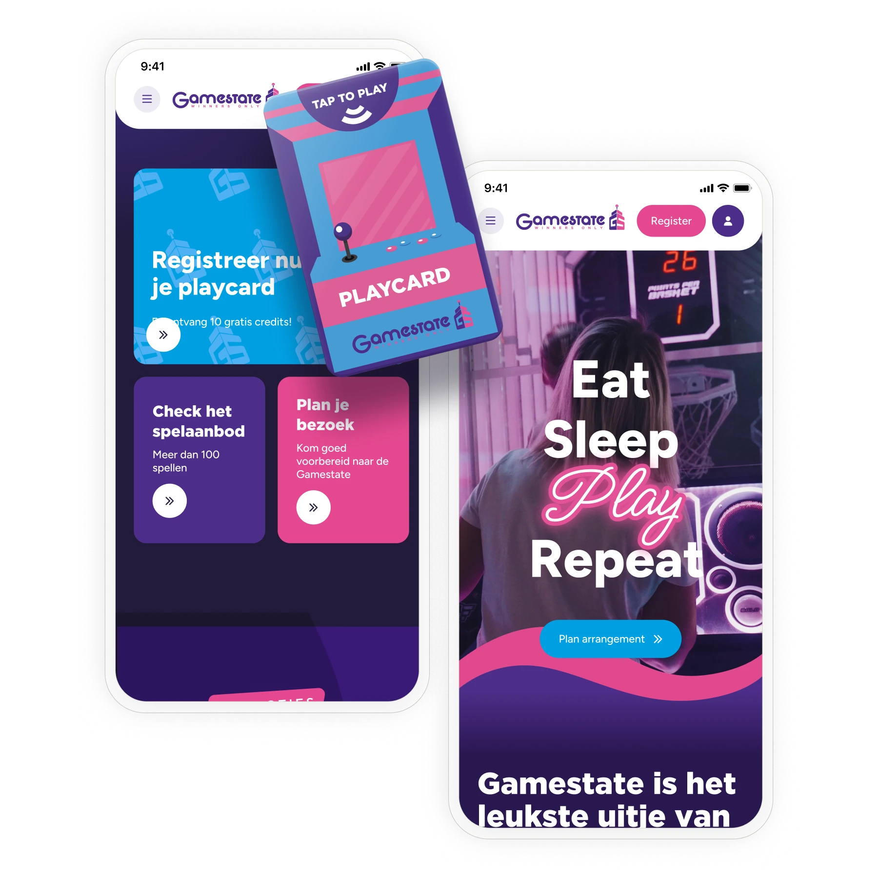 Registratie playcard Gamestate