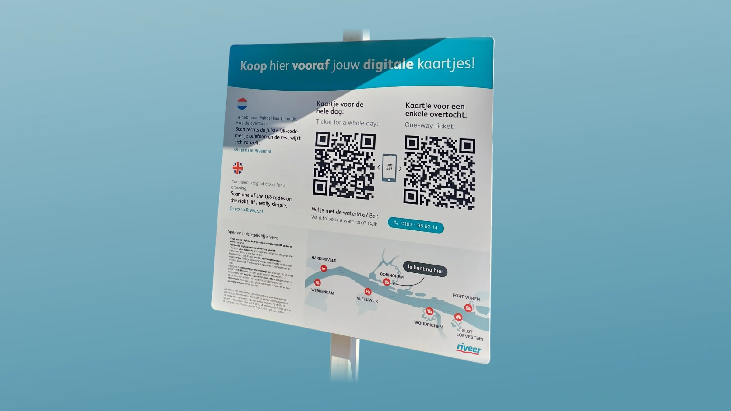 Informatiebord standplaats veerpond