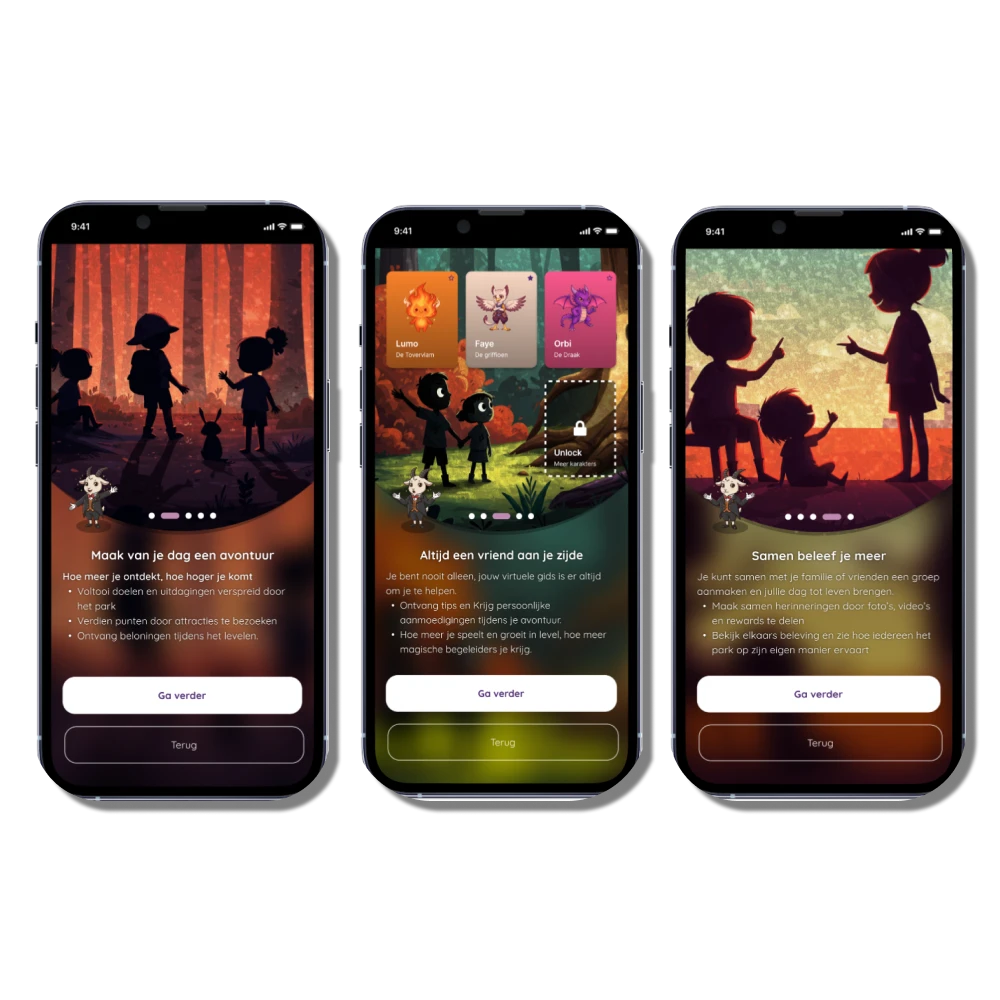 Overzicht proces attractieparken app