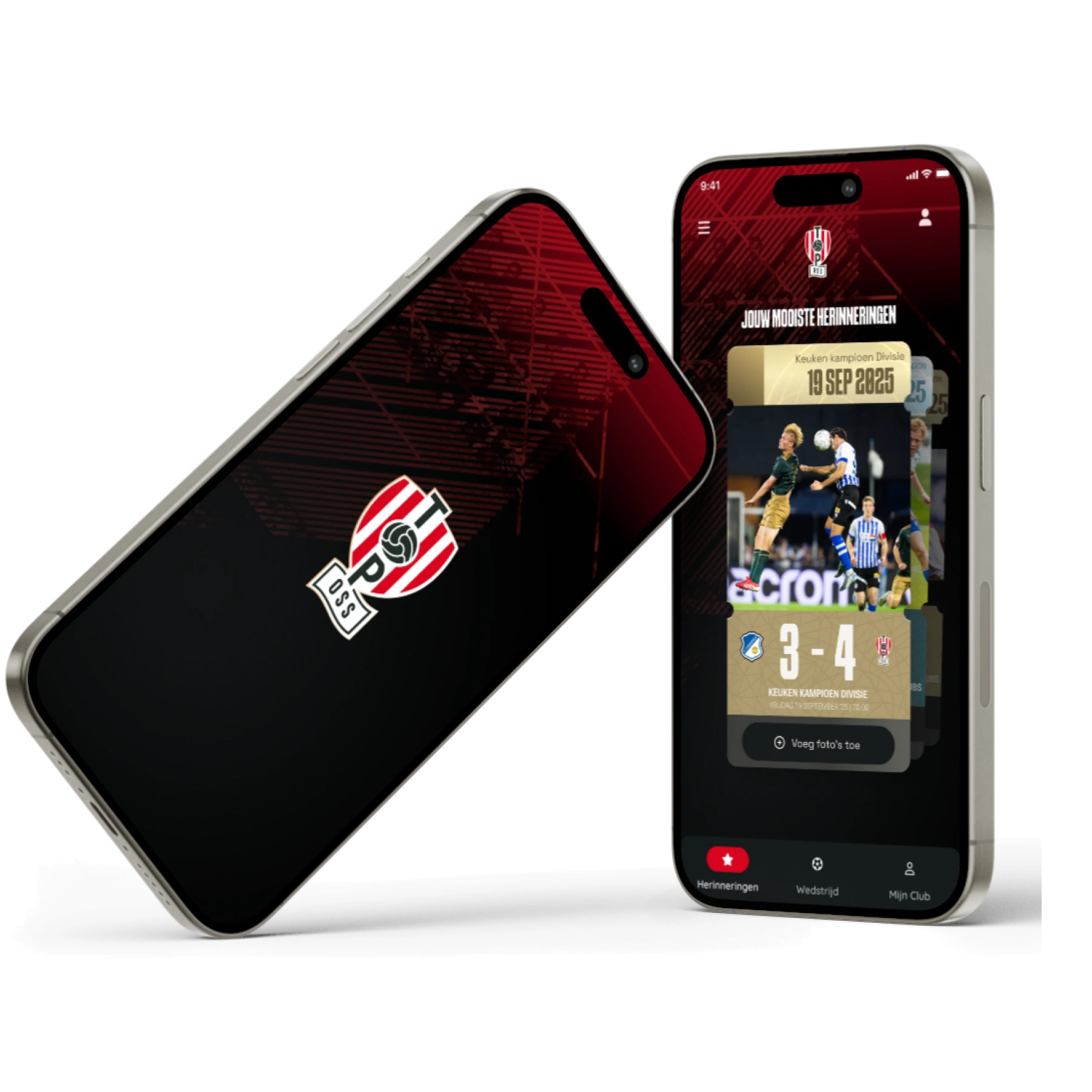 Detailpagina voetbalapp